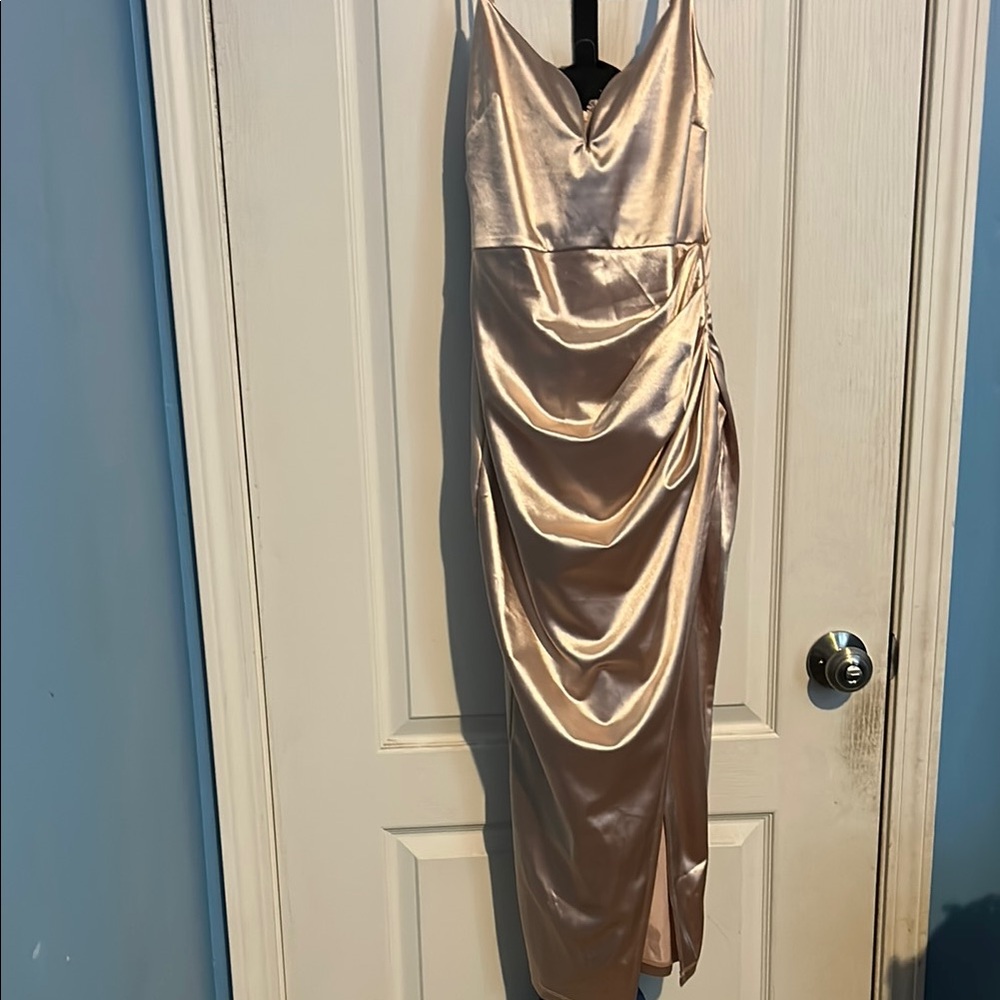 Windsor Cream Ruched Cocktail Dress
